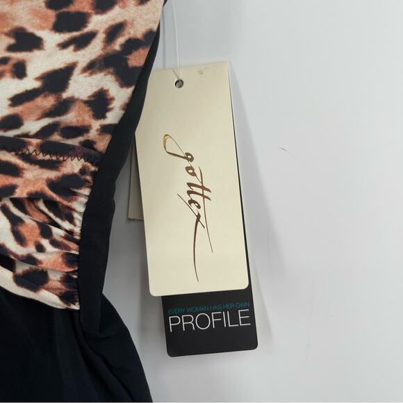 GOTTEX One Piece Swimsuit Leopard Wild Thing Printed Slimming Beach NWT Size 8 - Picture 11 of 15